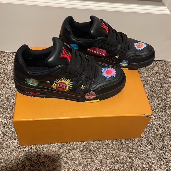 Louis Vuitton x Yayoi Kusama Trainer (Black Print) - Picture 2 of 8